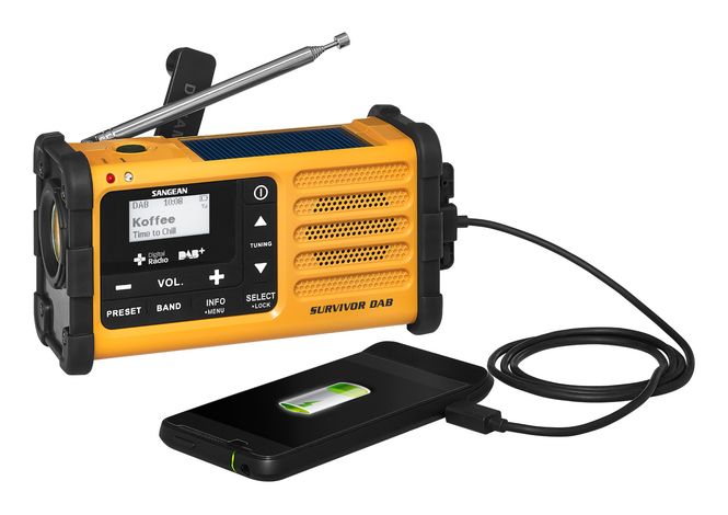 Hovedbilde DAB+ Radio med Solcelle og Sveiv opplading - Sangean MMR88 ...