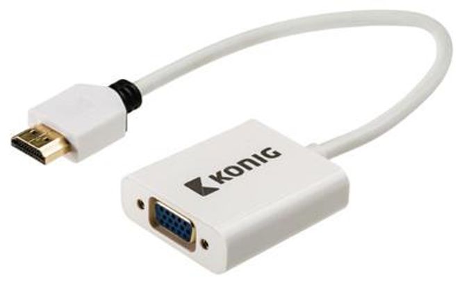 Hovedbilde HDMI-kontakt - VGA-hun Adapter + 3,5 mm Utgang (0,20m)
