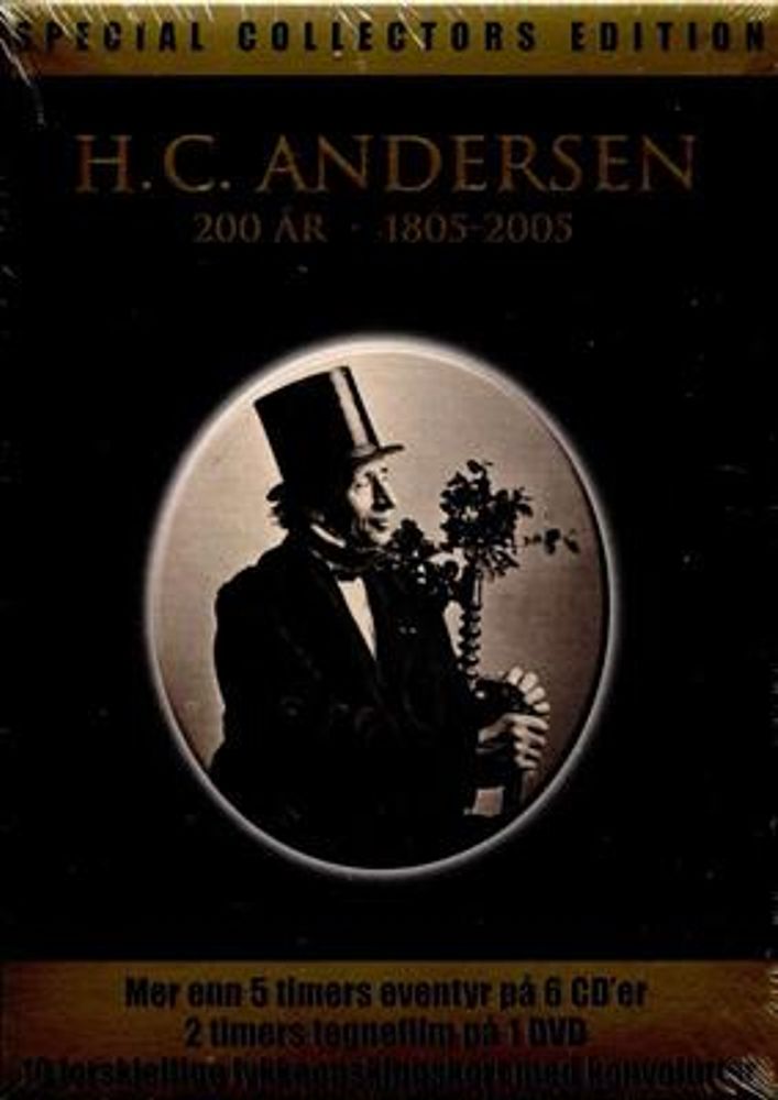 H.C. Andersen - 200 År - 1805-2005 (6CD+DVD+Postkort) - (Lydbøker og DVD)
