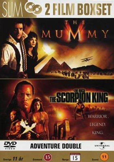 Hovedbilde The Mummy / The Scorpion King (DVD) 2 filmer i En