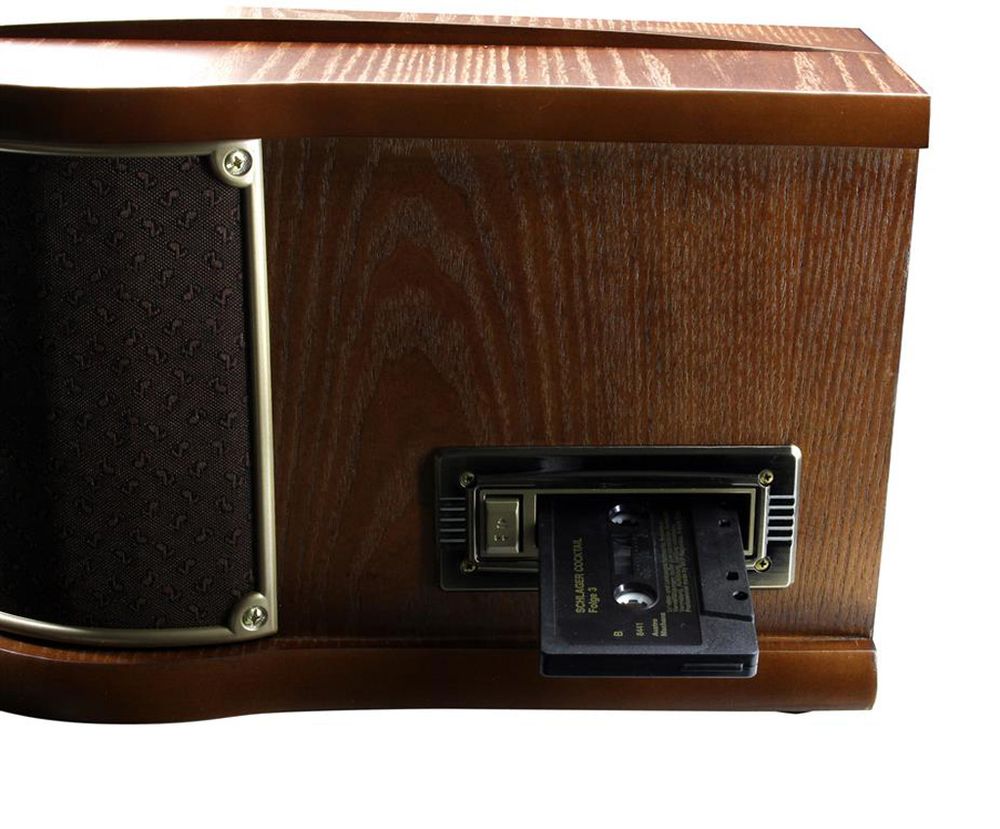 Soundmaster Retro Stereo m/ Platespiller, DAB+, CD og Kassettspiller - Soundmaster NR565DAB