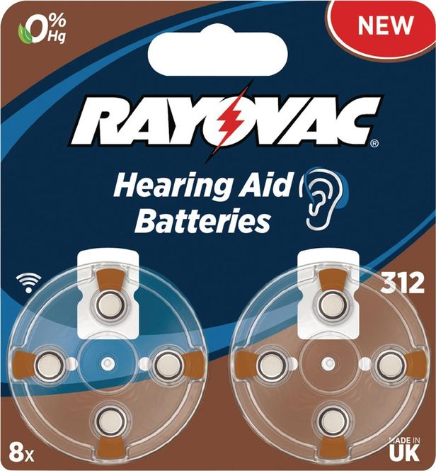 Hovedbilde Høreapparatbatterier - 312- Sinc-Air Batteri PR41 1.4 V 8 ...