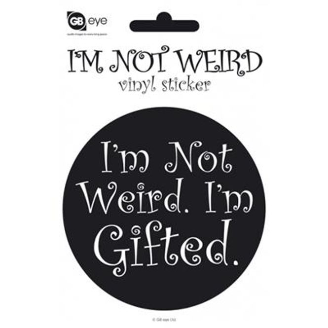 Hovedbilde I`m Not Weird, I`m Giftet - Vinyl Stickers