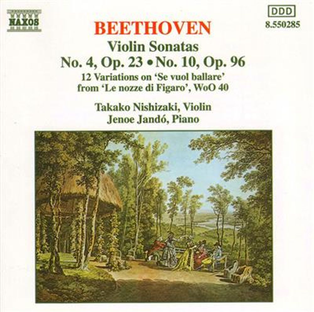 Beethoven - Takako Nishizaki, Jenö Jandó - Violin Sonatas: No. 4, Op. 23 (CD) Naxos
