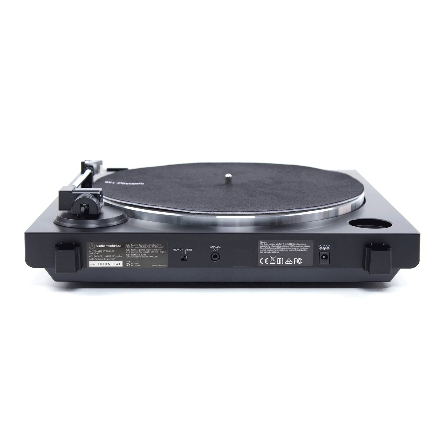 Platespiller - Audio Technica AT-LP60XBTBK Hvit med Bluetooth - Black