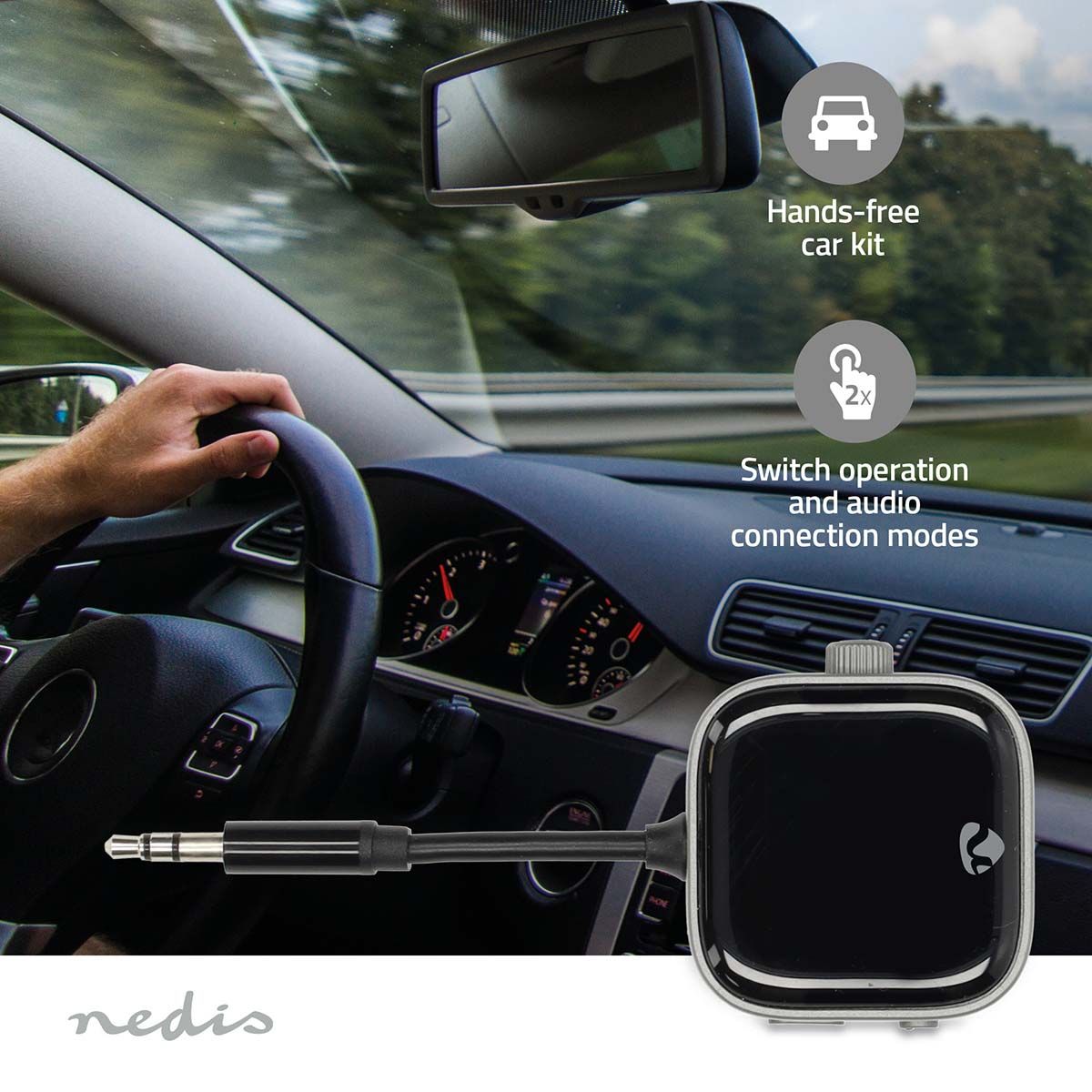 Bluetooth Sender og Mottaker opptil 2 enheter Batteritid 13 timer