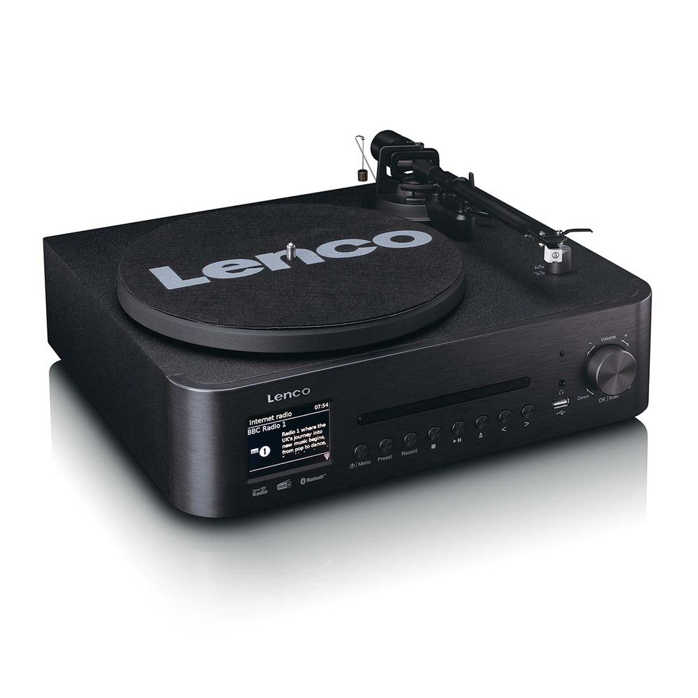 Stereoanlegg Med Internett, DAB+, FM-Radio, CD-spiller og Platespiller - Lenco