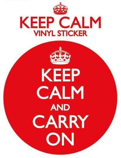 Hovedbilde Keep Calm And Carry On - Vinyl Sticker