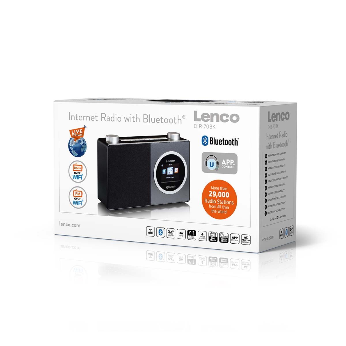 Internettradio med fargeskjerm og Bluetooth - Lenco