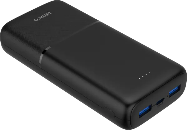 Hovedbilde Powerbank med hurtiglading og 3 porter, 2 x USB-A 18W, 1 x ...